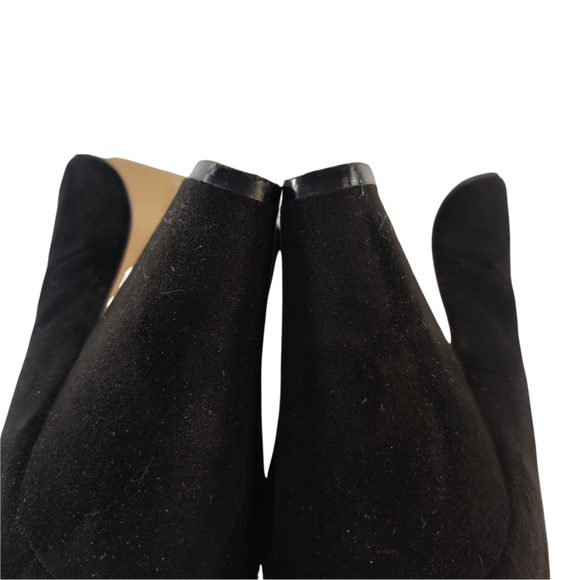 ASOS Black Faux Suede High Vamp Court Cone Heel Pumps 8 - Picture 7 of 12